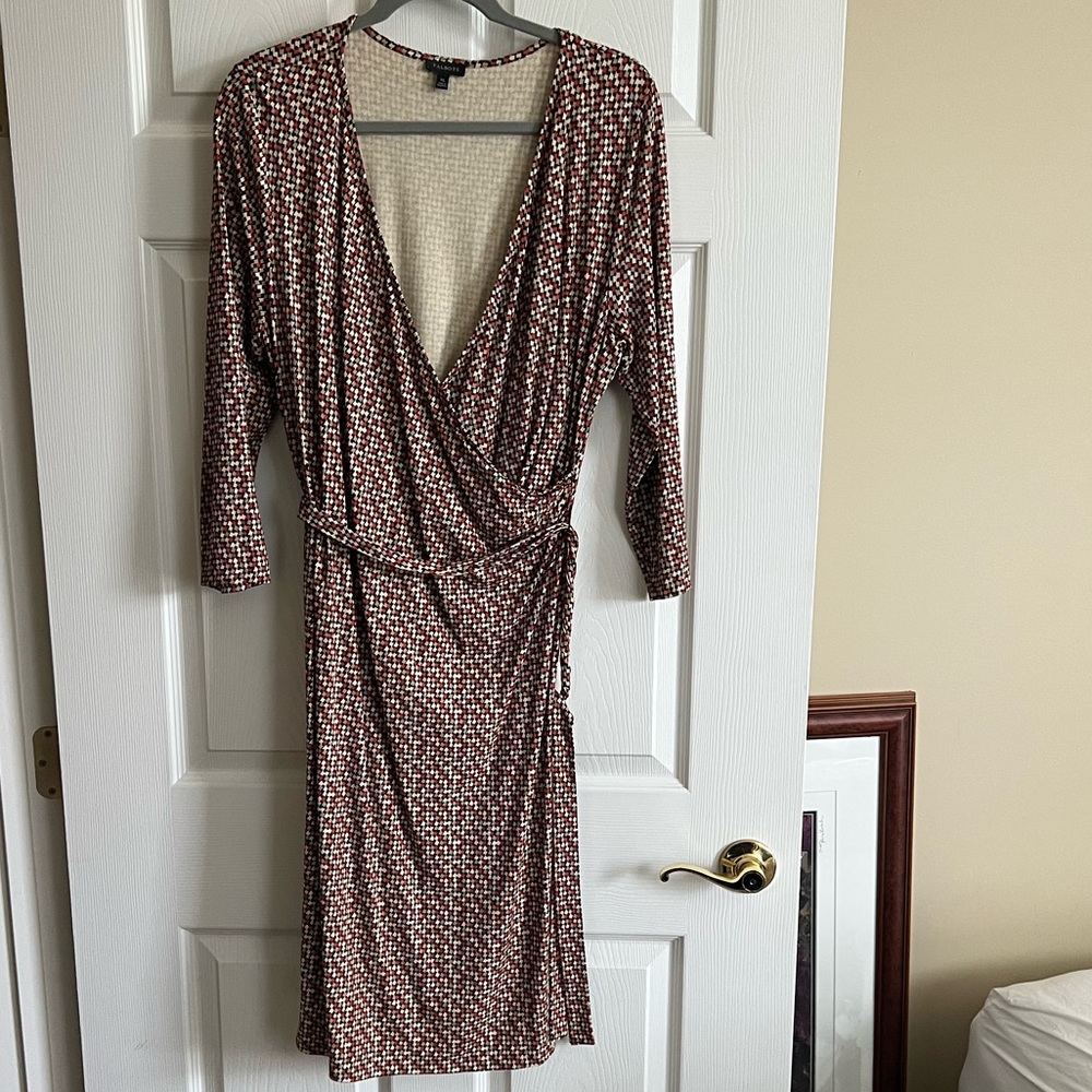 Talbots- XL Faux Wrap Dress
